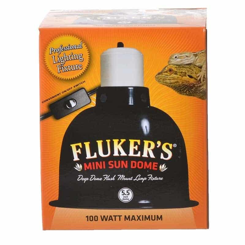 Fluker's Sun Dome Reptile Light Fixture and Heat Lamp Fixture Repticare Heat Emitter Reptile ...