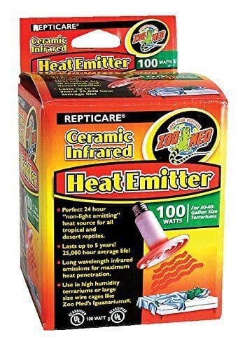 ZooMed Repticare Heat Emitter Reptile Heat Lamp Infrared Heating