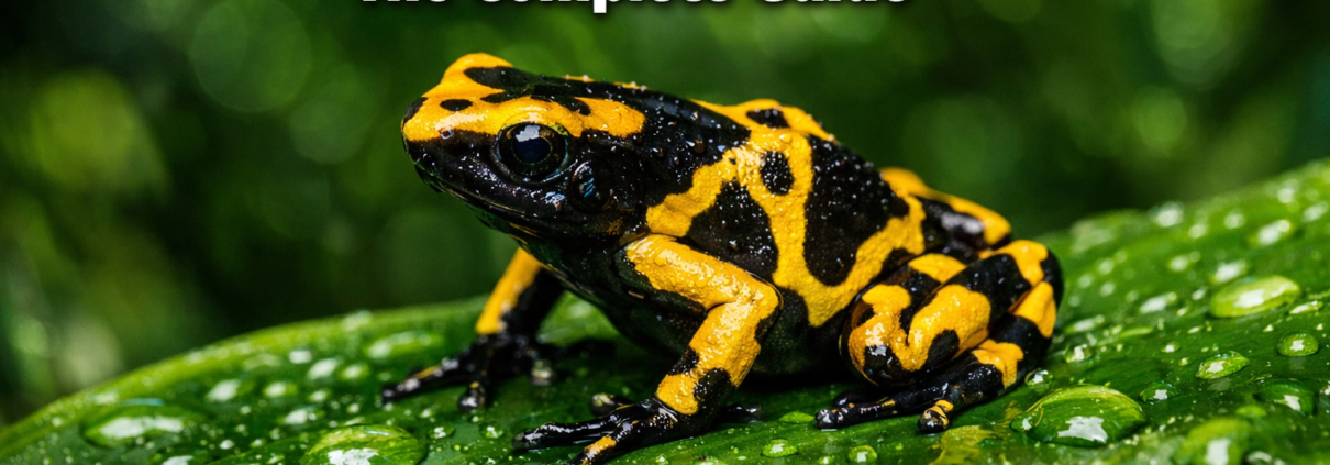 yellow dark frog